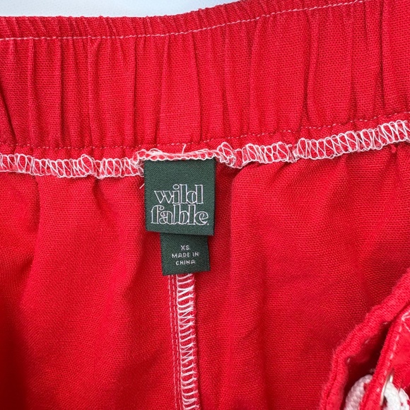 (2 pair) Wild Fable Red Linen Shorts - Picture 3 of 3